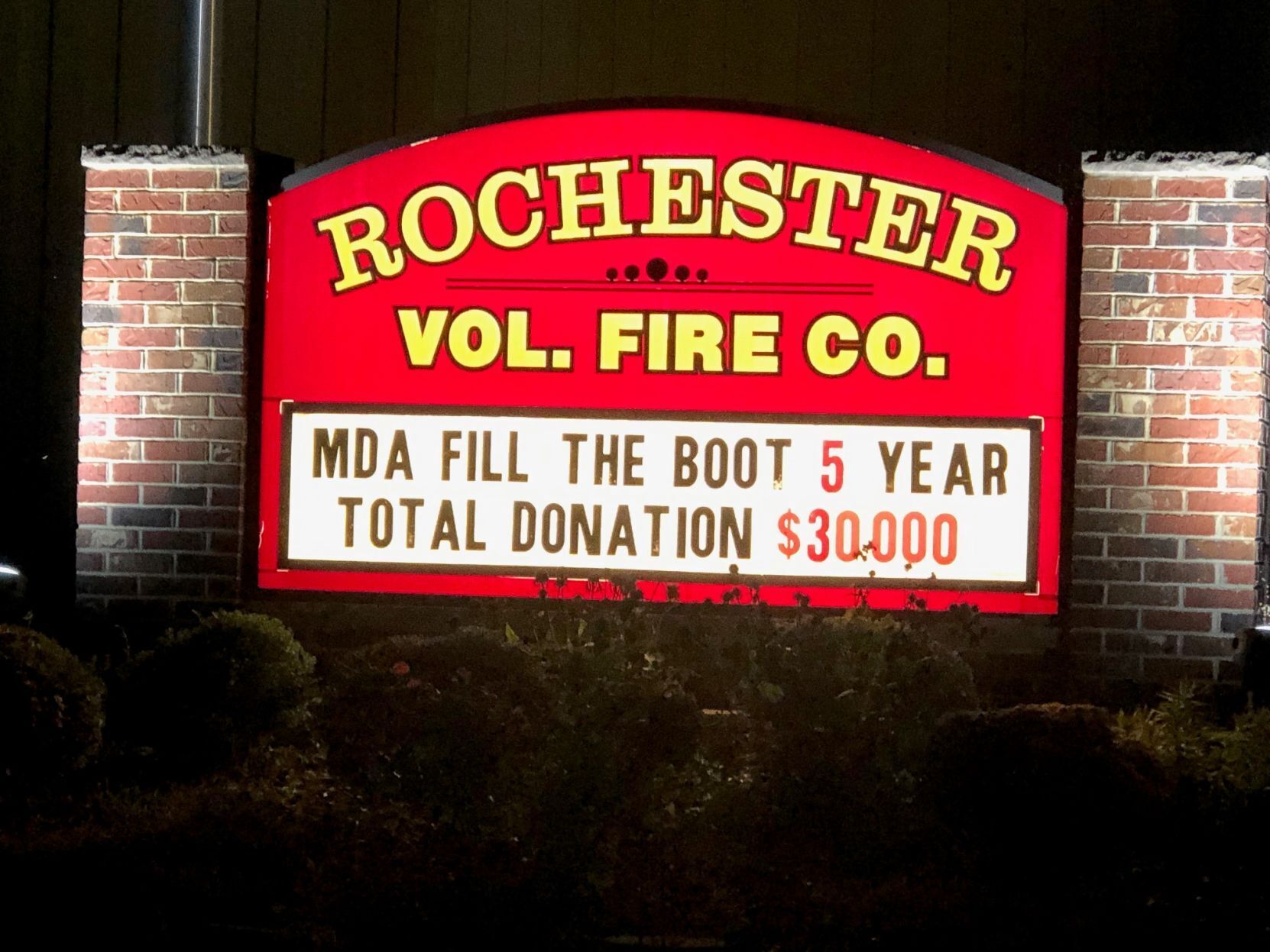 Rochester Volunteer Fire Company supports the MDA